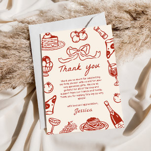 Ciao Baby Italian Pizza Baby Shower Thank You Card