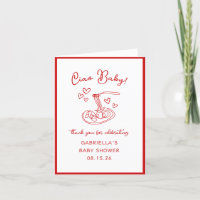 Ciao Baby! Italian Red Pasta Baby Shower Thank You