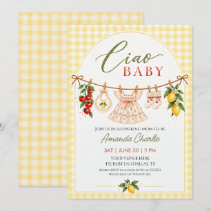 Ciao Baby Italian Summer Baby Shower Invitation