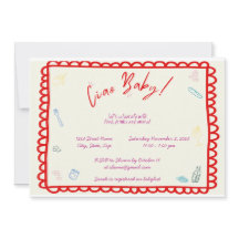 Ciao Baby Italian Themed Shower Invitation