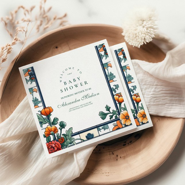 Ciao Baby Italy Inspired Baby Shower Napkin (Creator Uploaded)