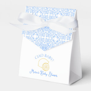 Ciao Baby! Lemon Blue Italian Baby Shower Favour Box