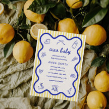 Ciao Baby Lemon Italian Hand Drawn Baby Shower