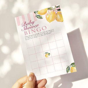 Ciao Baby Lemon Pink Baby Shower Gift Bingo Game