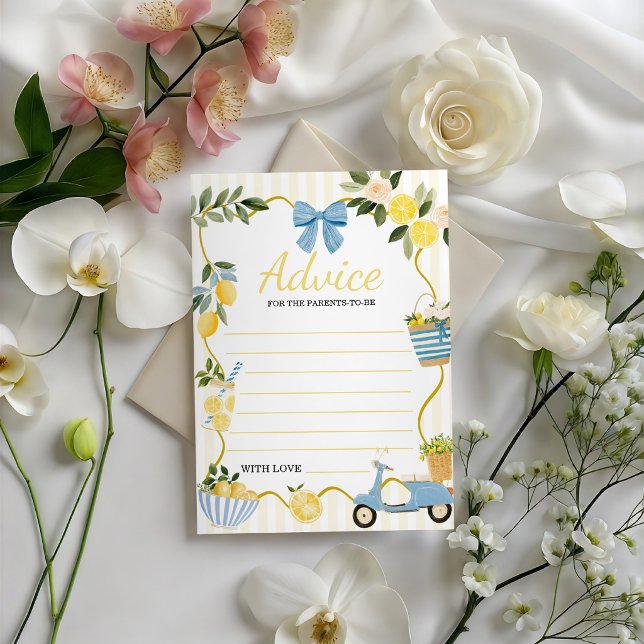 Ciao Baby Lemon Shower Advice Card (Creator Uploaded)