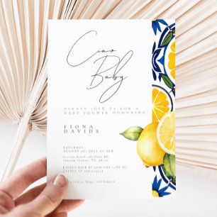 Ciao Baby Shower Lemon themed Shower Invitation