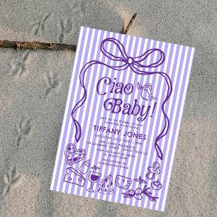 Ciao Baby Whimsical Italian Lemons Baby Shower  Invitation
