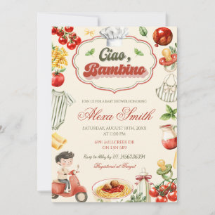 Ciao Bambino Boy Baby Shower Invitation