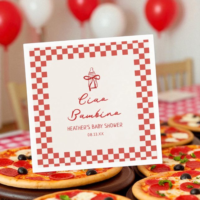 Ciao Bambino Italian Pizza Baby Shower Napkin (Creator Uploaded)