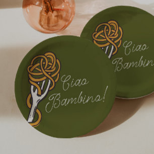 Ciao Bambino Italian Summer Baby Shower Paper Plate