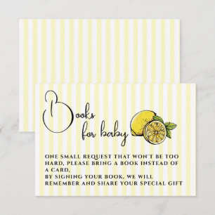 Ciao Bambino Lemon Baby Shower Books for Baby Enclosure Card