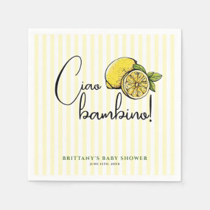 Ciao Bambino Lemon Italian Summer Baby Shower Napkin