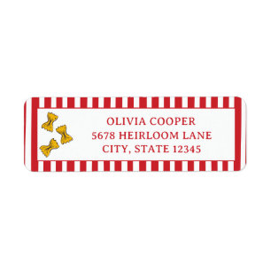 Ciao Bambino Red Italian Pasta Return Address Label