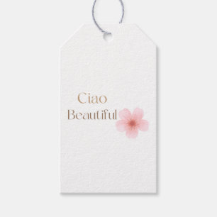 Ciao Beautiful, Elegant Floral Gift Tags