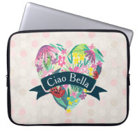 Ciao Bella Cute Floral Heart with Tropical Flowers