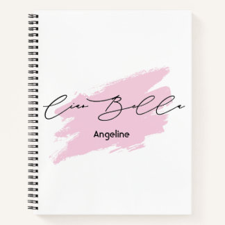 Ciao Bella Italian Brush Stroke Name Tote Bag Notebook
