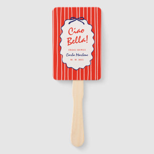 Ciao Bella Italian Chic Bridal Shower Hand Fan