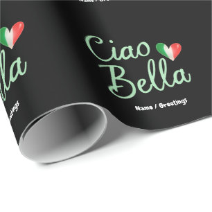 Ciao Bella Italian Flag Fun & Magical Design Wrapping Paper