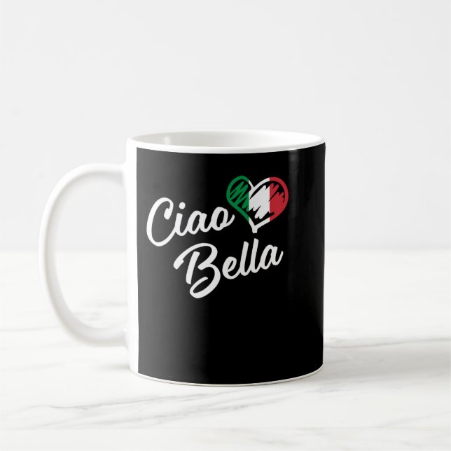 Ciao Bella - Italian Hello Beautiful Gift Long Sle Coffee Mug (Left)