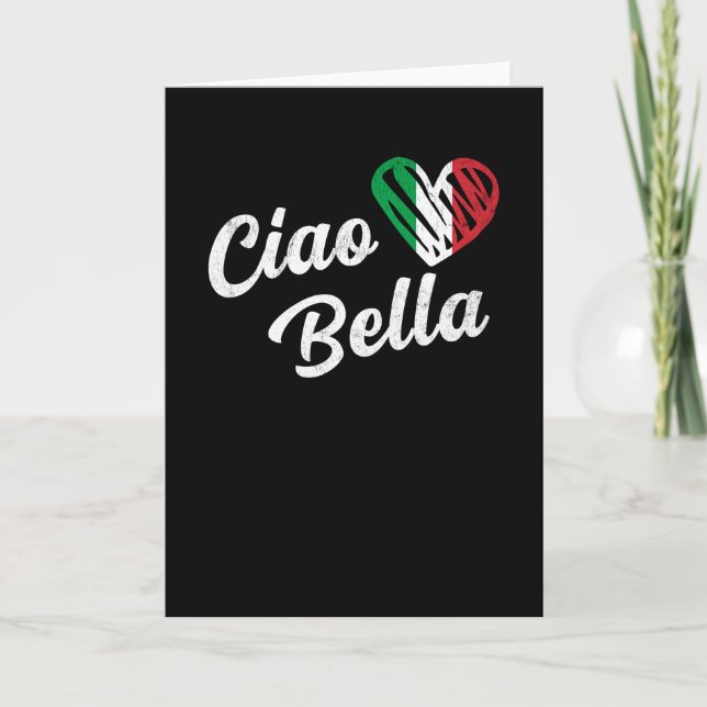 Ciao Bella Italian Hello Beautiful Italy Card (Front)