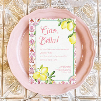 Ciao Bella Italian Lemon Bridal Shower Invitation