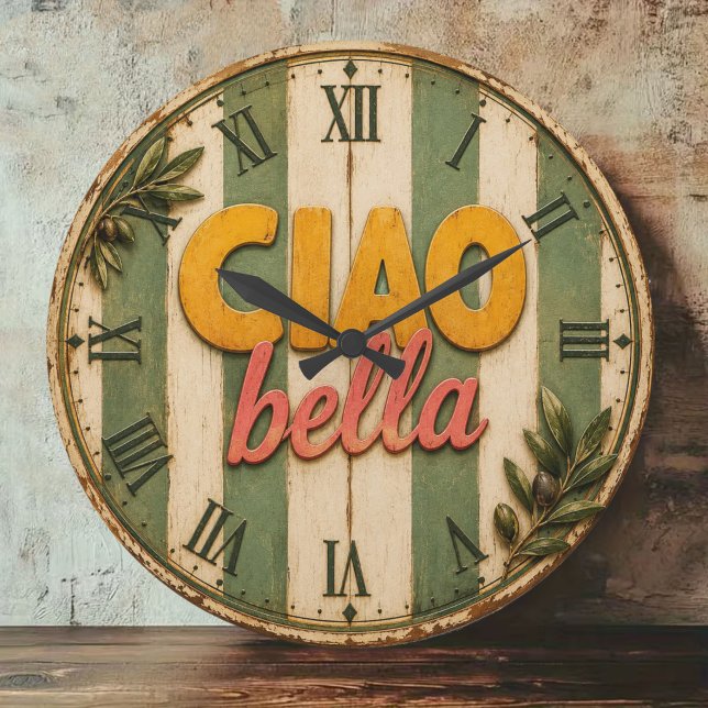 Ciao Bella Italian Rustic Kitchen Large Clock (Creator Uploaded)