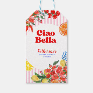 Ciao bella la dolce vita Italian Bridal Shower  Gift Tags