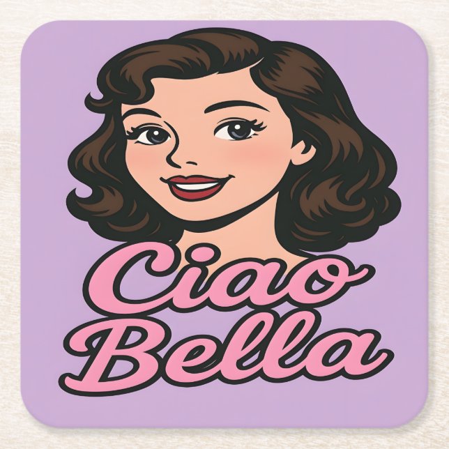 Ciao Bella Lavender Coaster Set (Front)