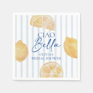 Ciao Bella Lemon Bridal Shower Napkin