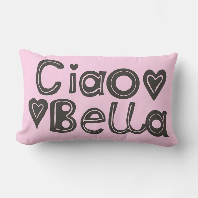 Ciao Bella Light Pink Lumbar Pillow (Front)