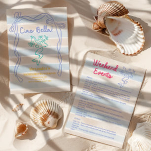 Ciao Bella Mermaid-Themed Bachelorette Weekend Invitation