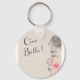 Ciao Bella Original Watercolor Key Ring