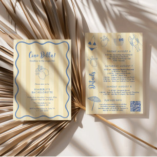 Ciao Bella Squiggle Border Bachelorette Weekend Invitation