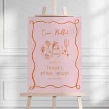 Ciao Bella Whimsical Doodles Bridal Shower Welcome