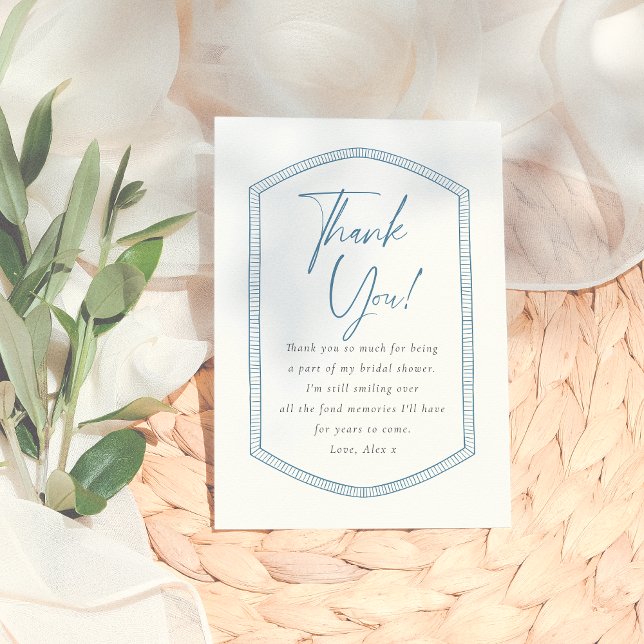 Ciao Bella Whimsical Italian Tiles Bridal Shower Thank You Card (Creator Uploaded)