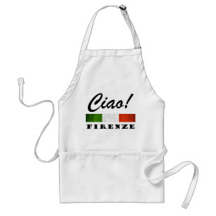 Ciao Firenze Tricolore Italian Flag Florence Italy Standard Apron