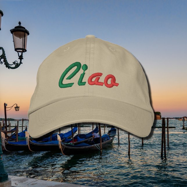 Ciao -  greeting in Italian Embroidered Hat (Creator Uploaded)