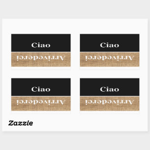 Ciao - greetings in Italian Rectangular Sticker