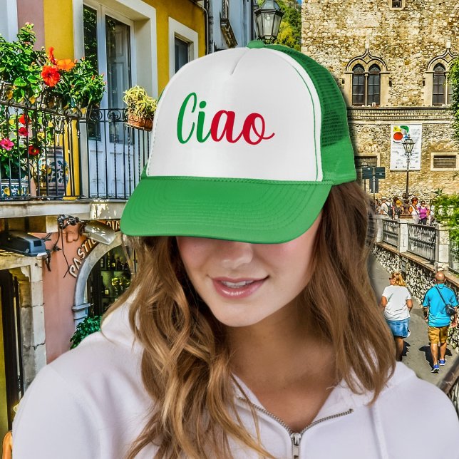Ciao - handwritten greeting in Italian Trucker Hat (Creator Uploaded)