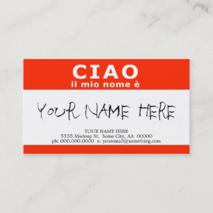 CIAO il mio nome e Business Card