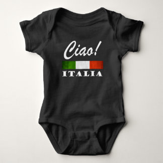 Ciao! Italia Tricolore Green White Red Italy Flag Baby Bodysuit