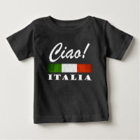 Ciao! Italia Tricolore Green White Red Italy Flag