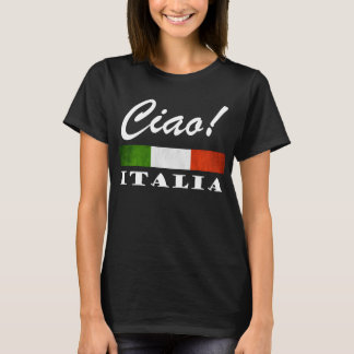 Ciao! Italia Tricolore Green White Red Italy Flag T-Shirt