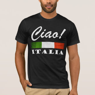 Ciao! Italia Tricolore Green White Red Italy Flag T-Shirt