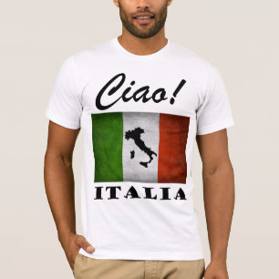 Ciao! Italia Tricolore Italian Flag Map of Italy T-Shirt