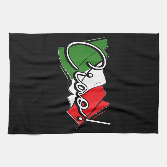 Ciao! - Italian and European Venice Scooter and La Tea Towel (Horizontal)
