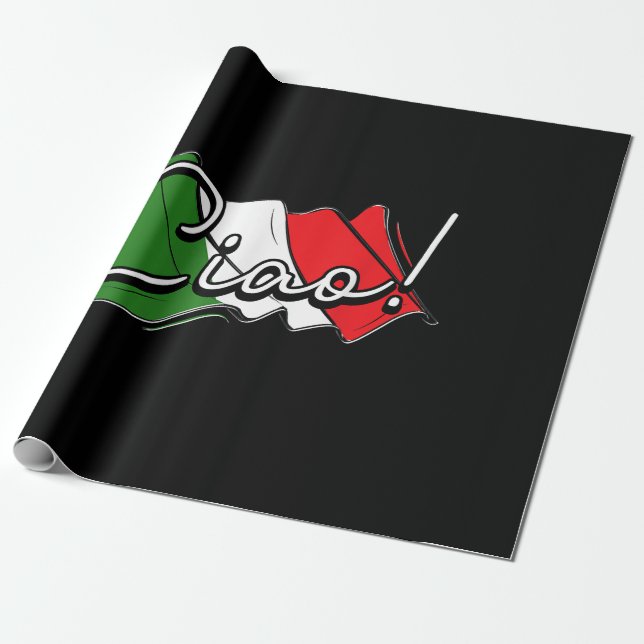 Ciao! - Italian and European Venice Scooter and La Wrapping Paper (Unrolled)