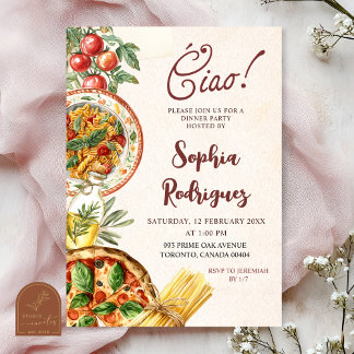 Ciao Italian Dinner Party Invitation
