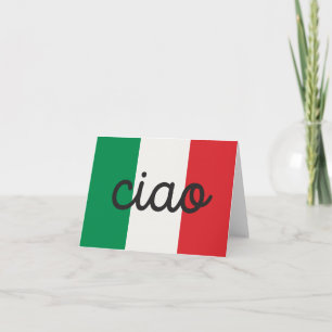 Ciao, Italian language greeting   Card