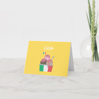 Ciao, Italian language greeting   Card